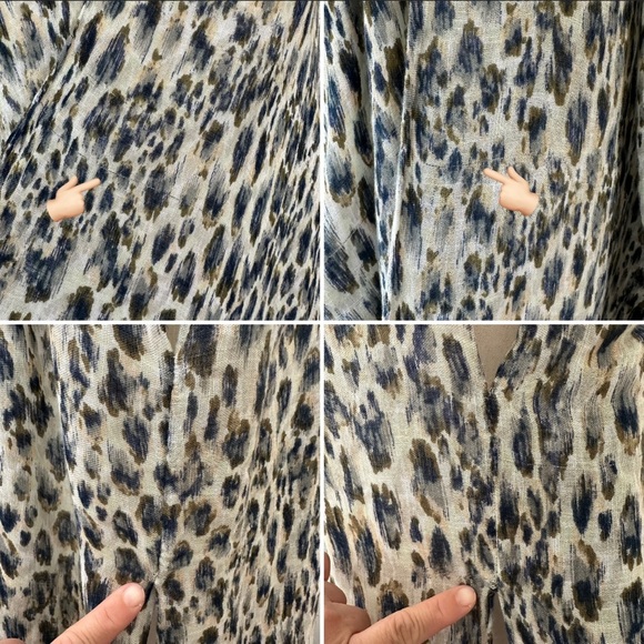 Lovestitch Leopard Open Front Kimono Coverup, One Size - Picture 11 of 12